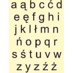 Szablon Zestaw Liter od a do z