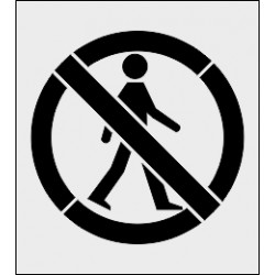 Szablon malarski Zakaz ruchu pieszych