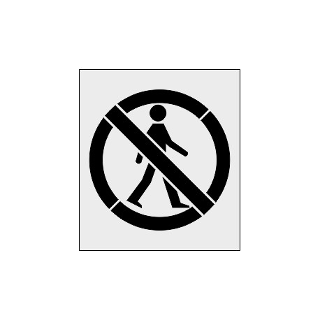 Szablon malarski Zakaz ruchu pieszych
